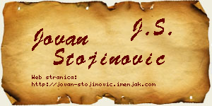 Jovan Stojinović vizit kartica